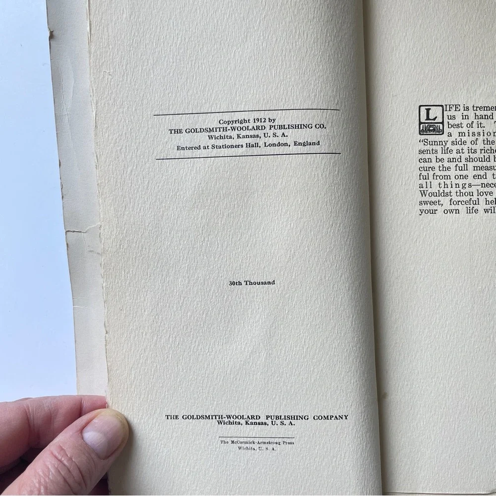 Antique 1912 The Sunshine of Life Book Goldsmith-Woolard Rare Collectible Poem - Picture 5 of 9